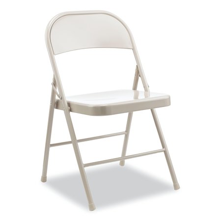 ALERA Armless Steel Folding Chair, Supports Up to 275 lb, Taupe, PK4, 4PK ALECA944